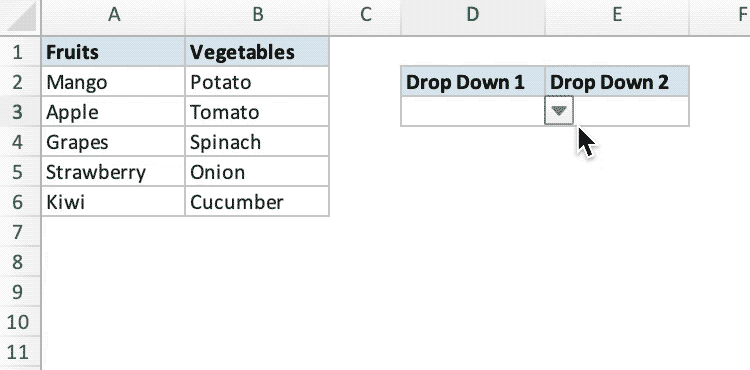 Erstellen Sie mit Excelize eine abhängige Dropdown-Liste in der Tabelle mit Go