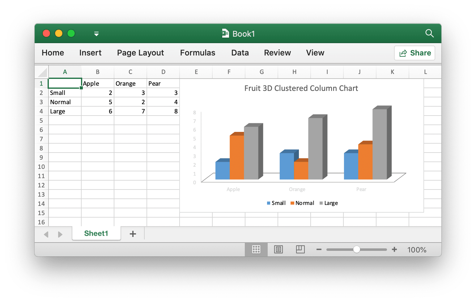 Add chart to Excel document