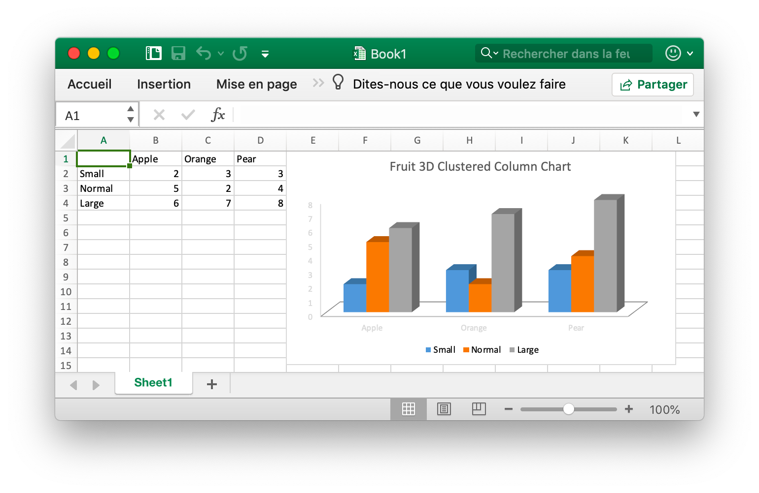 Ajouter un graphique au document Excel