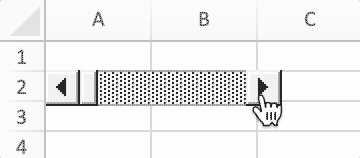 aggiungi il controllo del modulo della barra di scorrimento orizzontale con Excelize