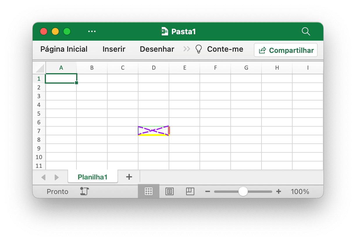 Definir um estilo de borda para uma célula