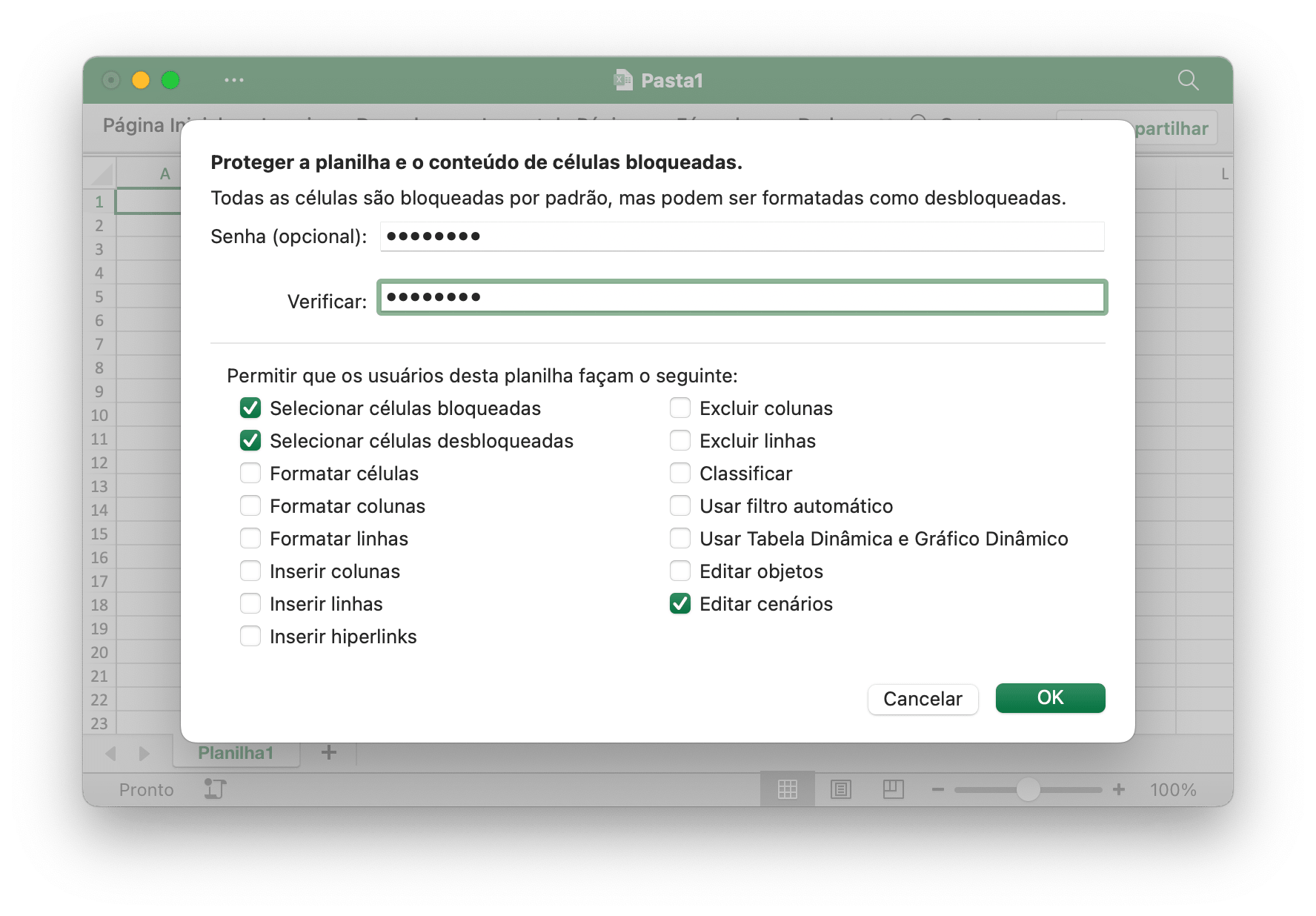 Proteger planilha