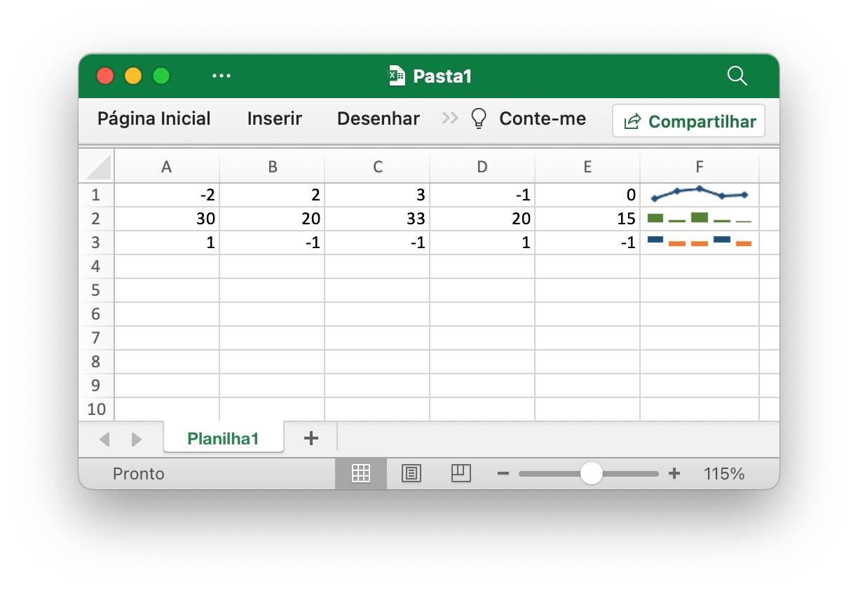 crie sparkline com Excelize usando Go