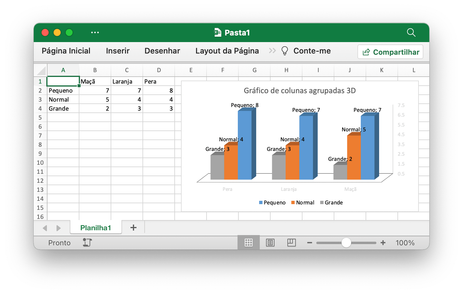 crie um gráfico de colunas agrupadas em 3D com Excelize usando Go