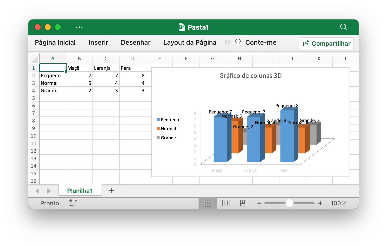 crie gráfico de colunas 3D com Excelize usando Go