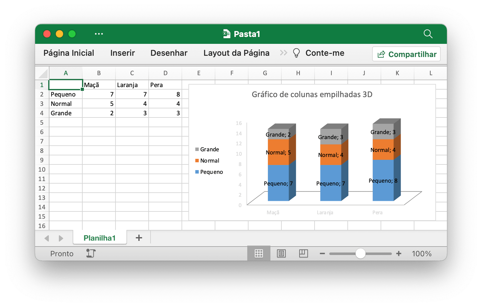 crie um gráfico de colunas empilhadas 3D com Excelize usando Go