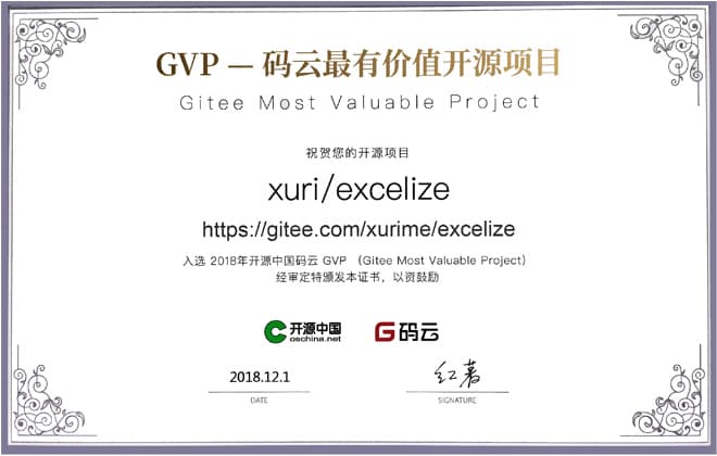 2018 年開源中國碼雲最有價值開源專案