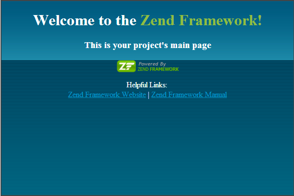 WAMP environment Zend Framework Configuration