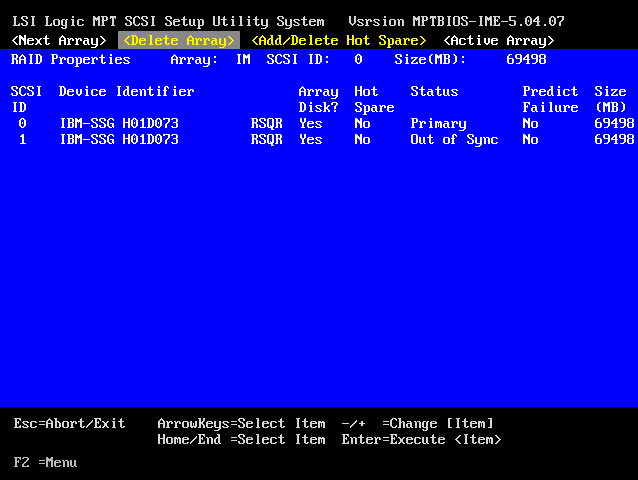 IBM eServer xSeries 335/336 Server Create and Delete RAID Disk Array