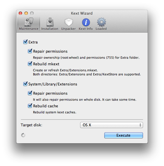 Kext utility mavericks installer