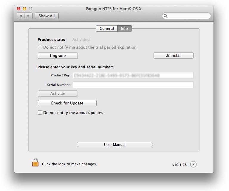 OS X to read and write NTFS Partition