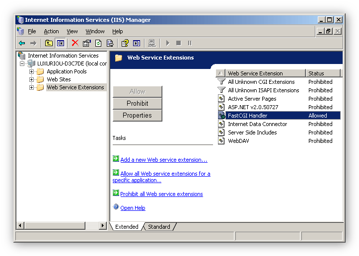 Как установить iis на windows server 2003