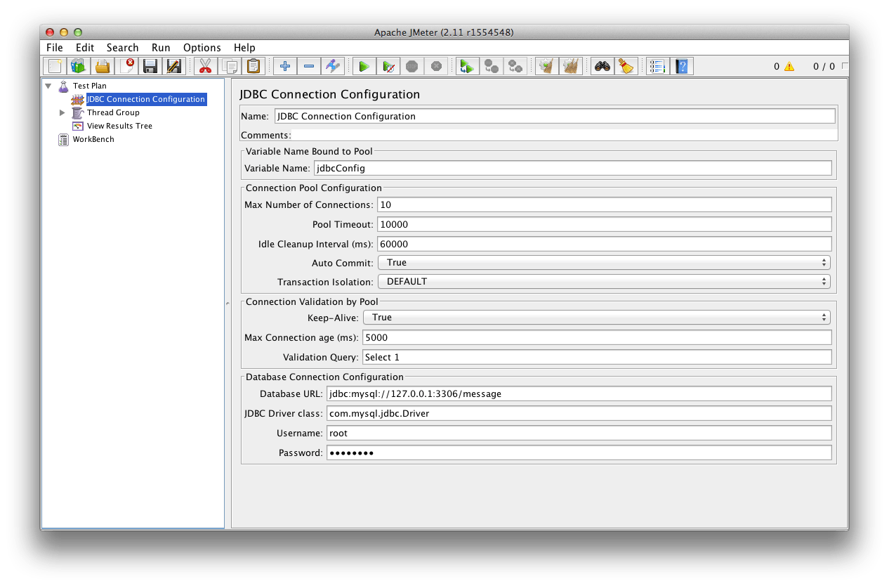 Benchmarking MySQL with JMeter