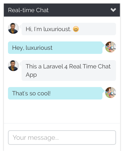 Laravel 4 Real Time Chat