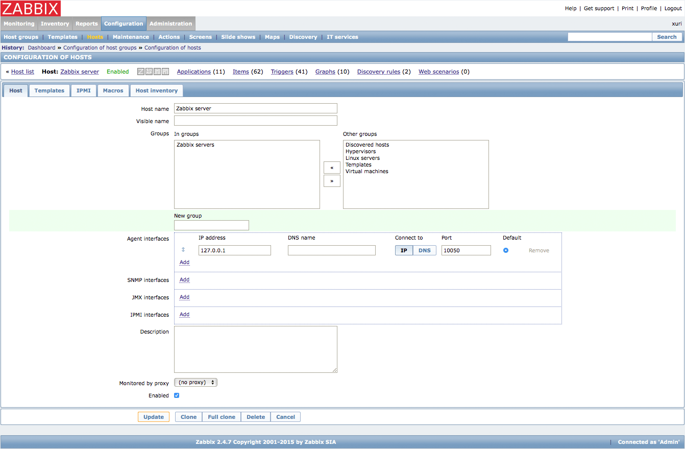 Zabbix sender